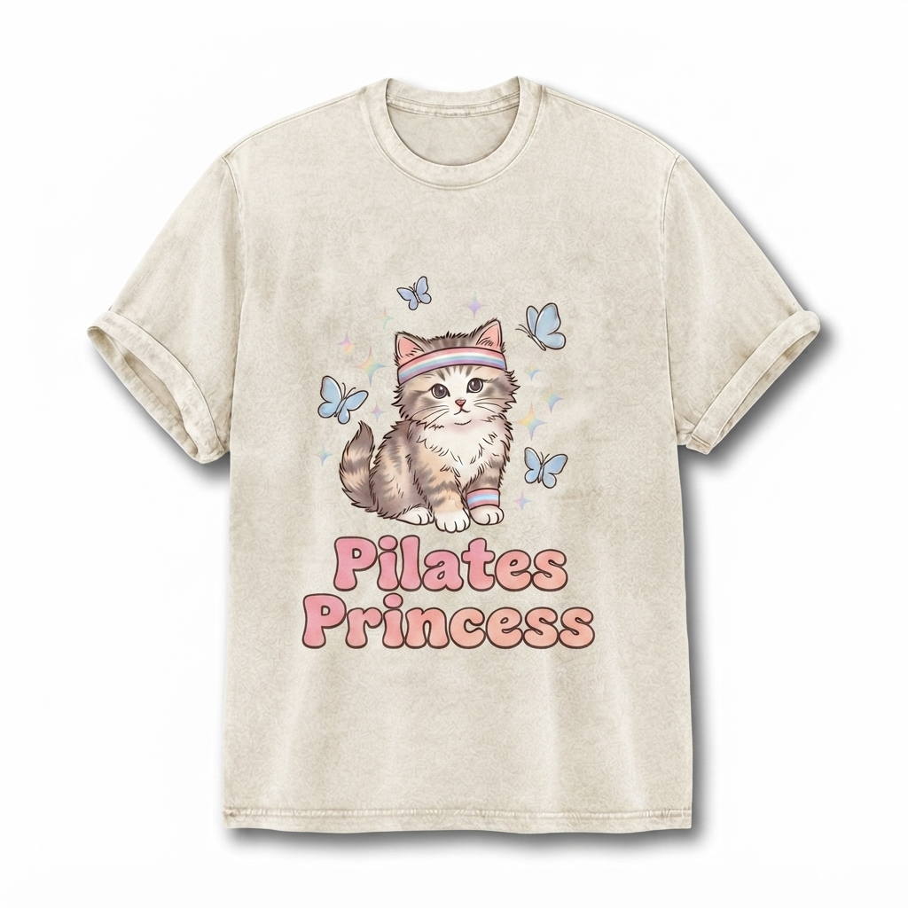 Cute Cat Pilates T-Shirt