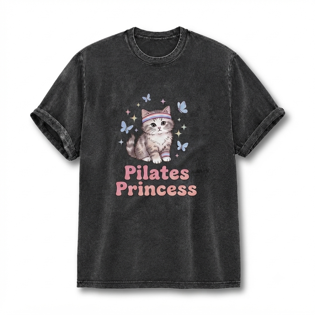 Cute Cat Pilates T-Shirt